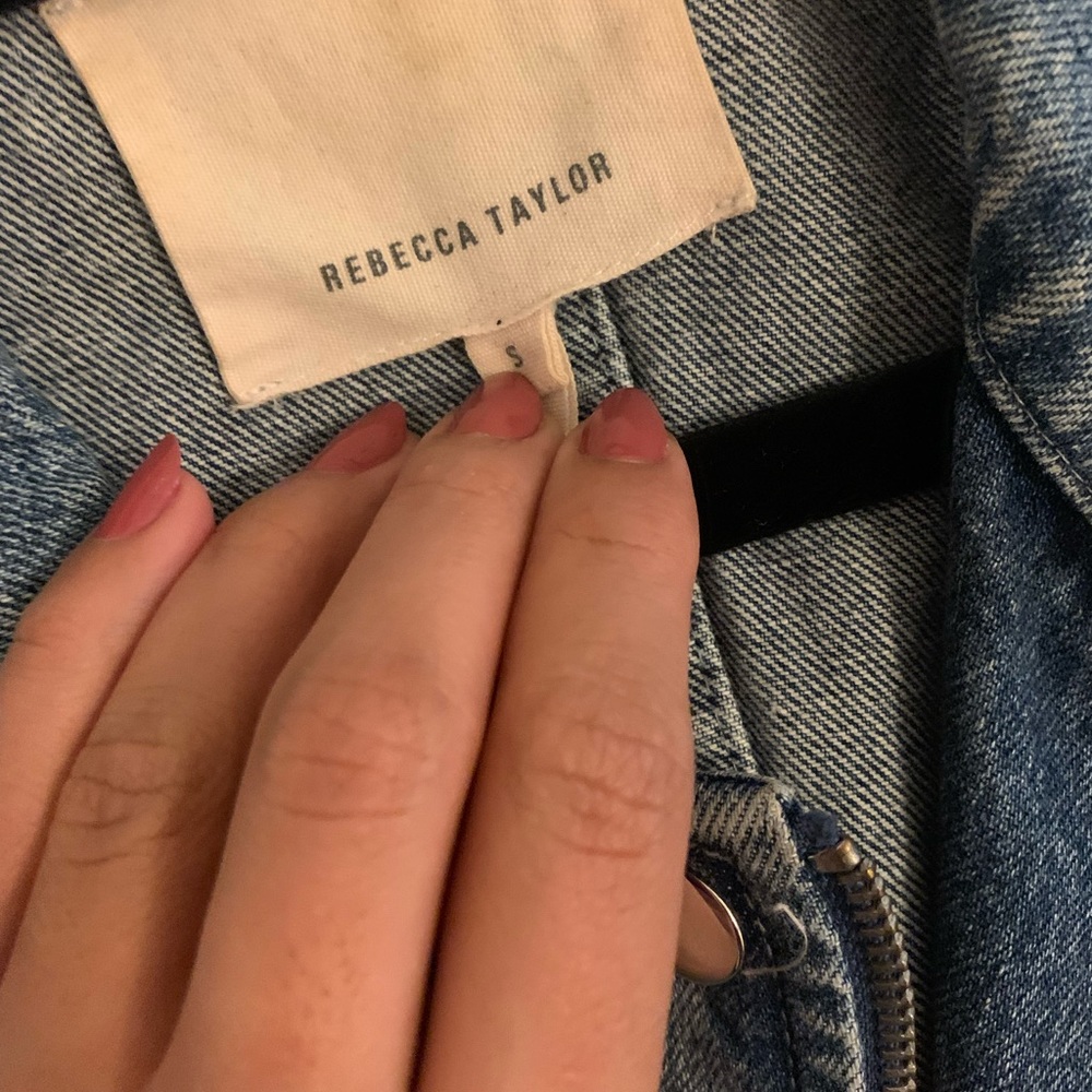 NWOT Rebecca Taylor Denim Jacket Size Small - Picture 3 of 3